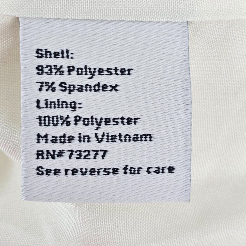 Nine West White Bomber Jacket NEW WITH TAGS! Size XL - Picture 7 of 8